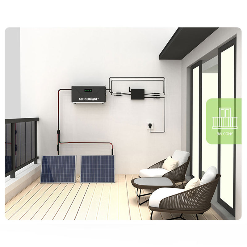 Cargue la imagen en el visor de la galería, STBeeBright Micro Grid Tie Balcony Solar Storage System
